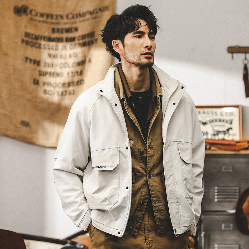 Retro mountain jacket men's autumn trendy functional city outdoor commuting casual workwear jacket