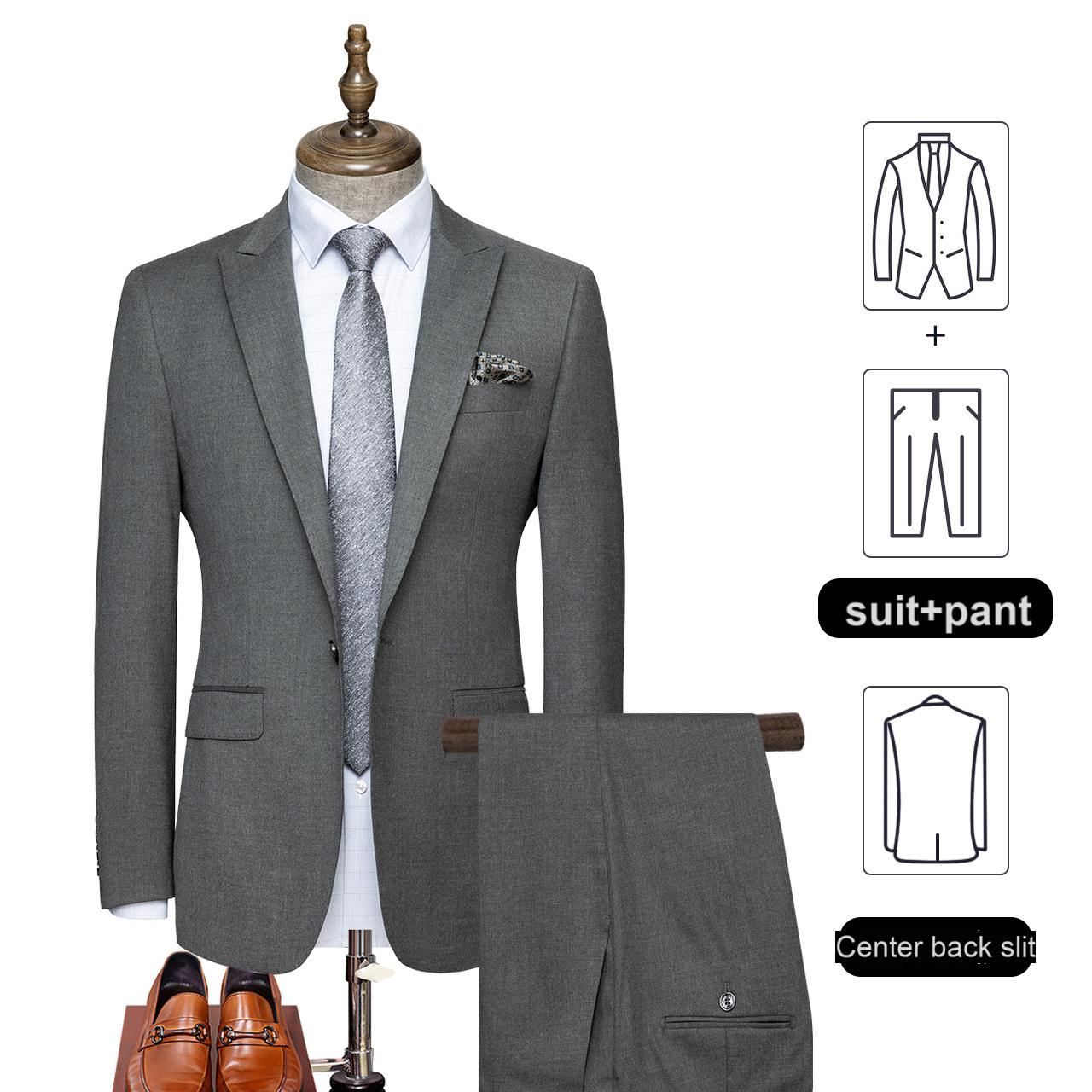 Men's suits, men's and women's suits, gray corporate white-collar executives, bank work clothes