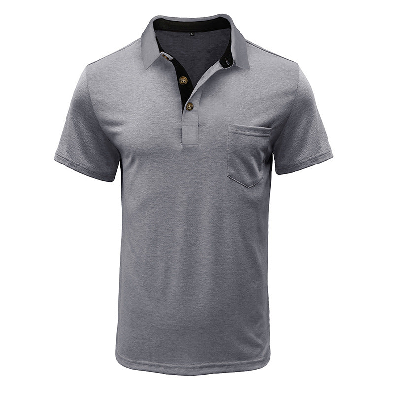 2025 Summer Men's Short-sleeved Lapel T-shirt Men's POLO Shirt