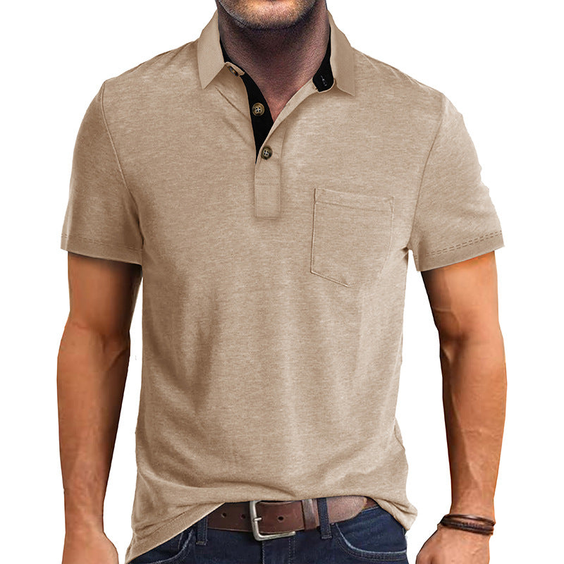 2025 Summer Men's Short-sleeved Lapel T-shirt Men's POLO Shirt