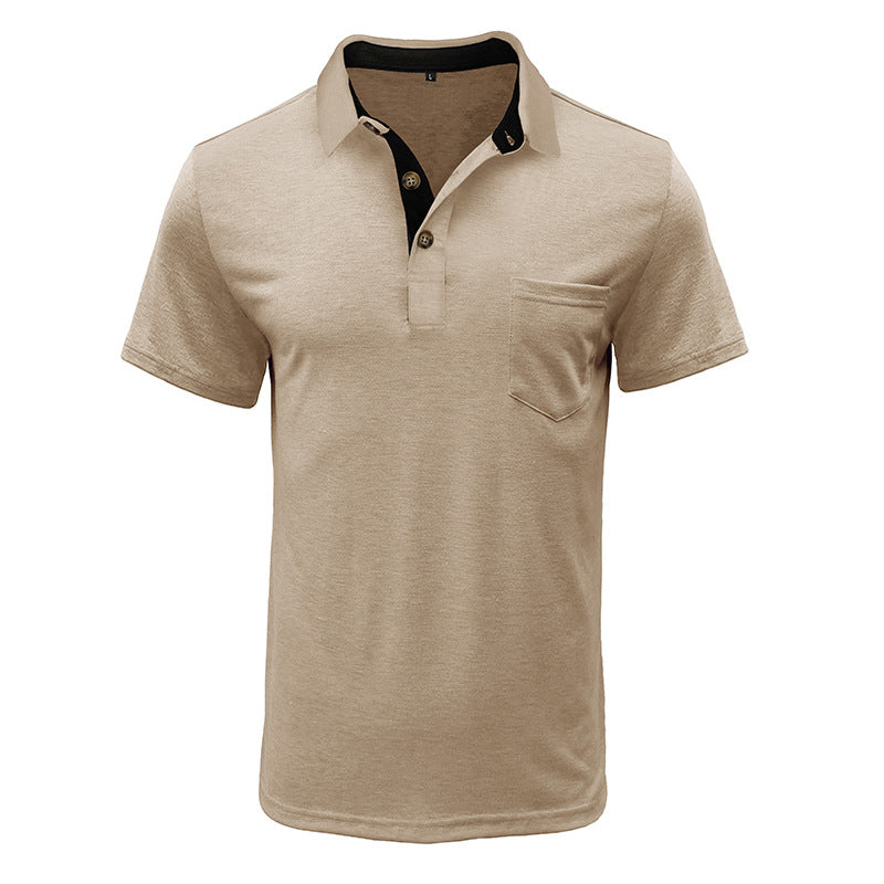 2025 Summer Men's Short-sleeved Lapel T-shirt Men's POLO Shirt