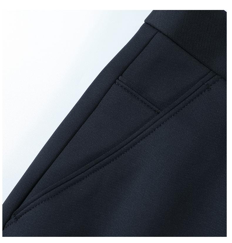 Thick business non-iron trousers for middle-aged and young men's casual trousers, elastic small straight long trousers