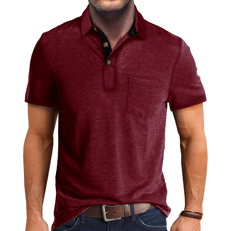 2025 Summer Men's Short-sleeved Lapel T-shirt Men's POLO Shirt