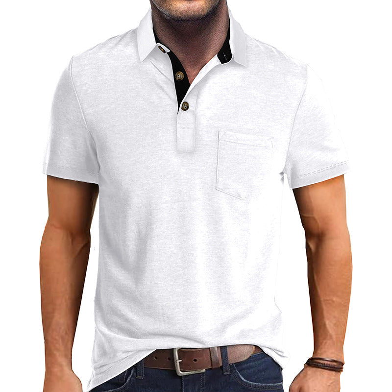 2025 Summer Men's Short-sleeved Lapel T-shirt Men's POLO Shirt