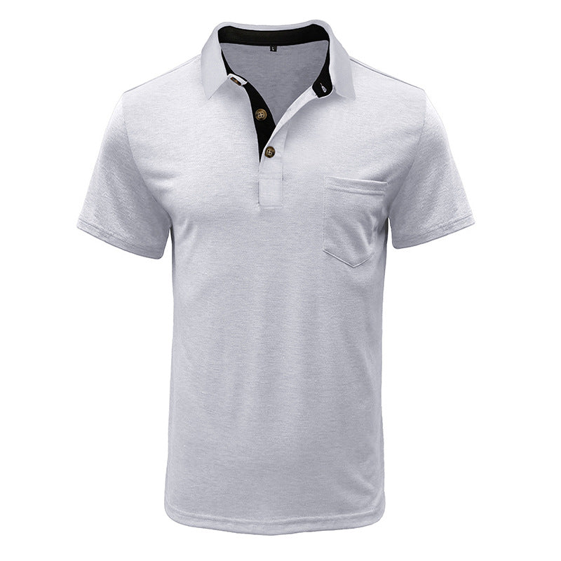 2025 Summer Men's Short-sleeved Lapel T-shirt Men's POLO Shirt