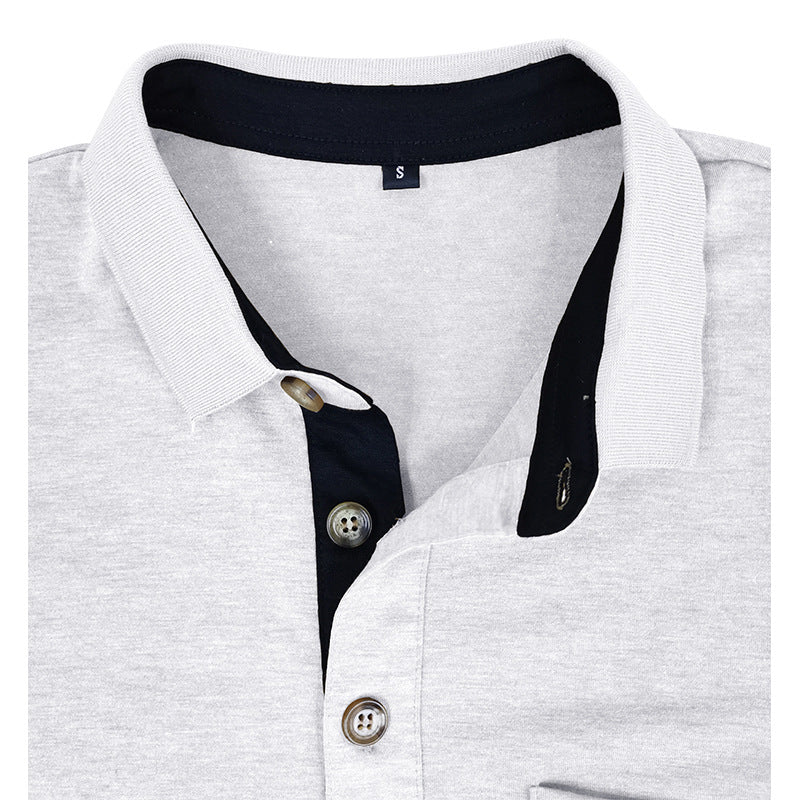 2025 Summer Men's Short-sleeved Lapel T-shirt Men's POLO Shirt