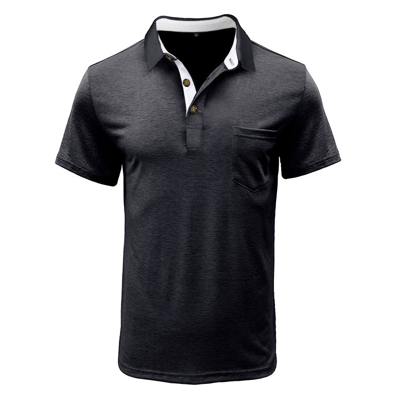 2025 Summer Men's Short-sleeved Lapel T-shirt Men's POLO Shirt