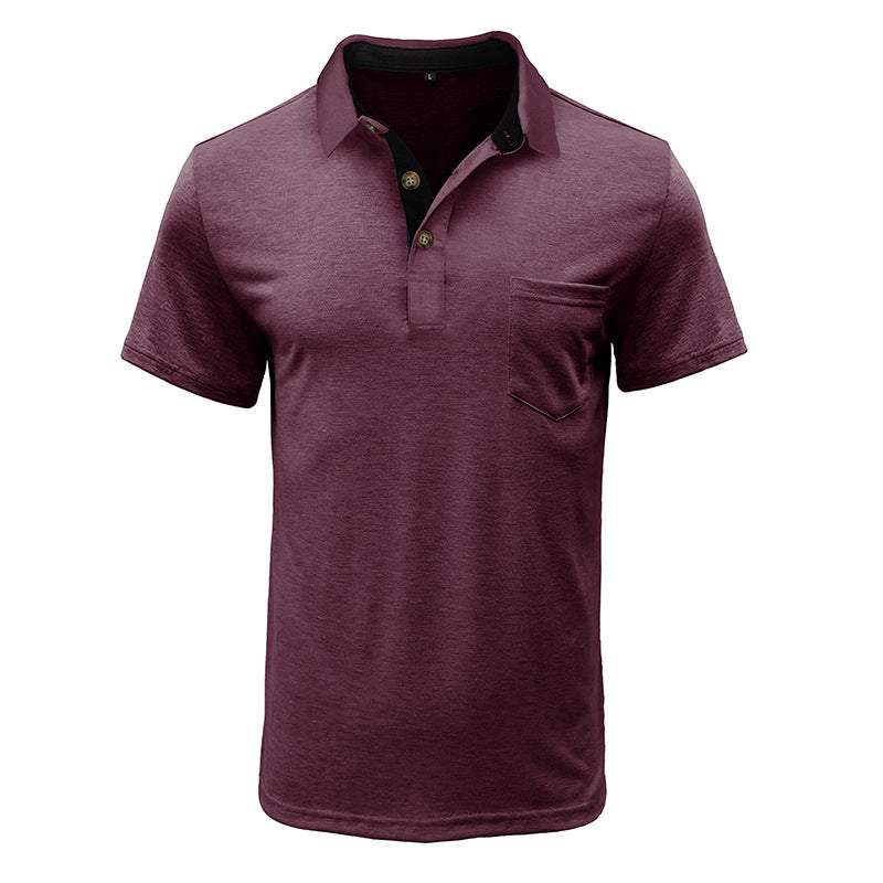 2025 Summer Men's Short-sleeved Lapel T-shirt Men's POLO Shirt