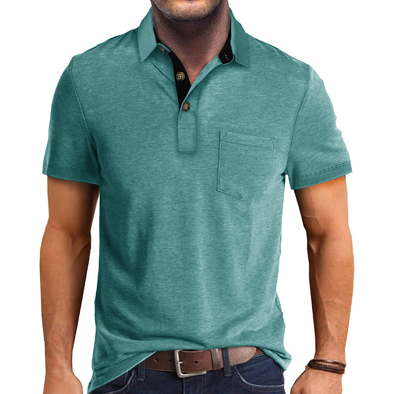 2025 Summer Men's Short-sleeved Lapel T-shirt Men's POLO Shirt