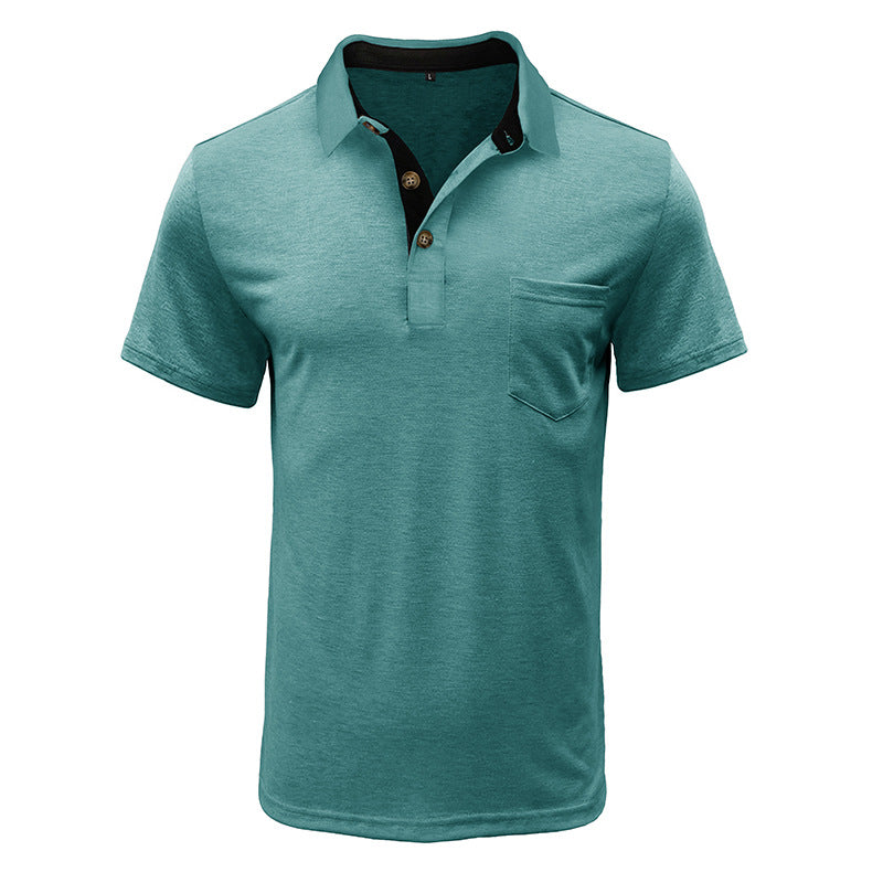 2025 Summer Men's Short-sleeved Lapel T-shirt Men's POLO Shirt